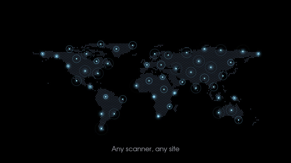 World map of ultrasound scanner sites